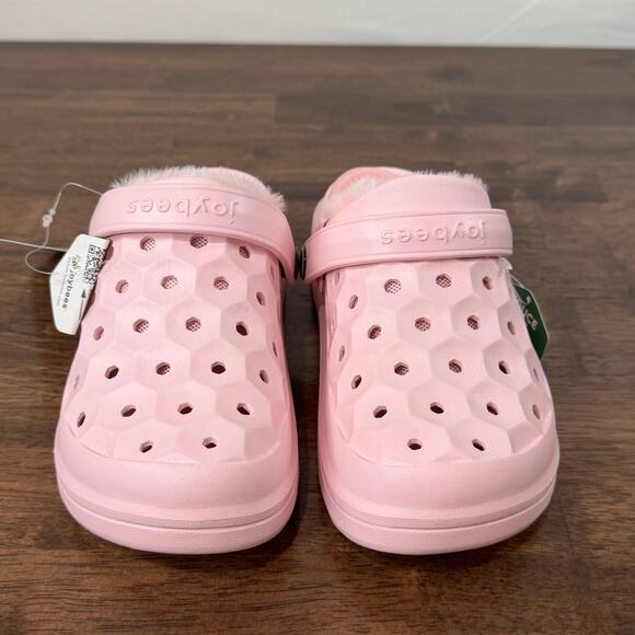 Pink Joybees w removable fur 12C NWT - Picture 1 of 5